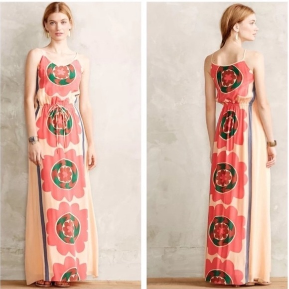 Anthropologie Dresses & Skirts - Anthropologie Anupamaa silk floral maxi dress
